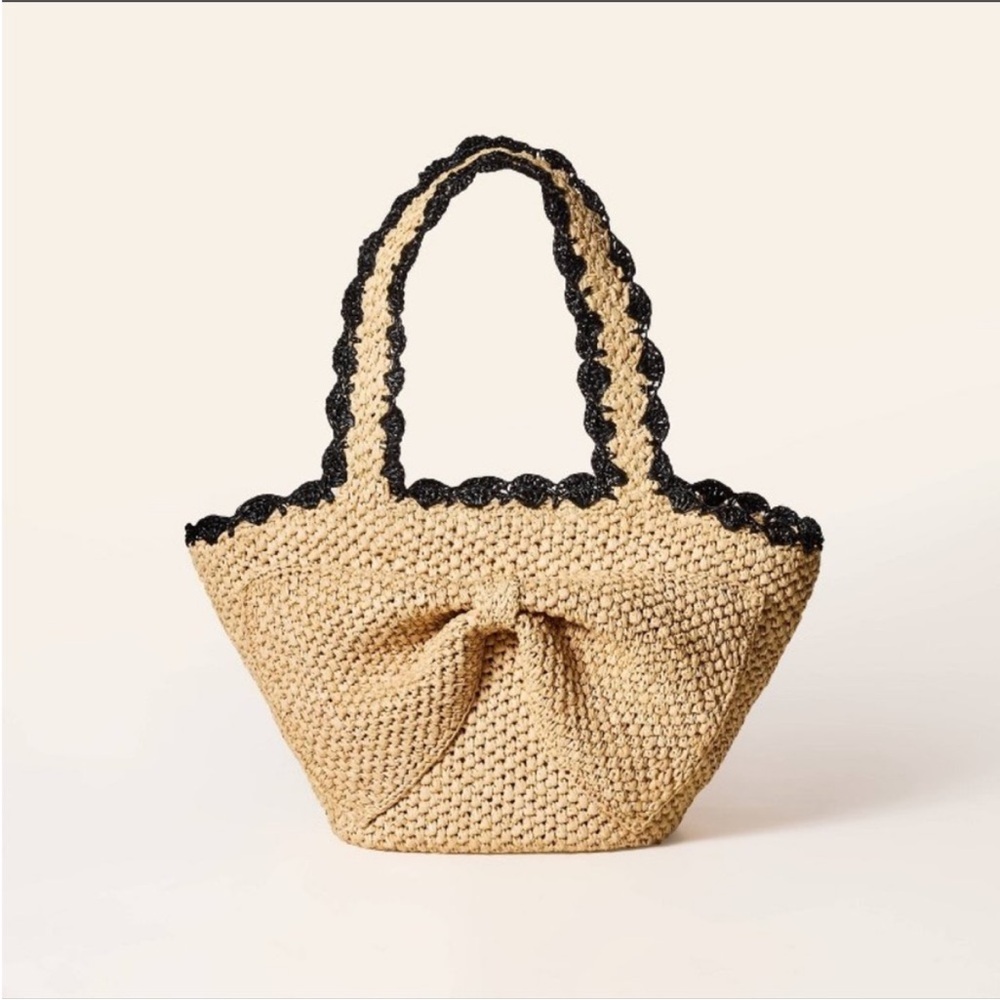 Kate Spade for Target , Tan and Black Tote with Bow Detail
